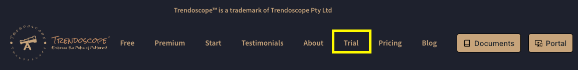 Request Trial from https://www.trendoscope.io
